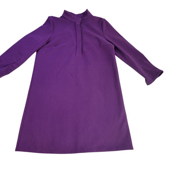 Pomander Place Aubergine Avery Mini Dress Mock Neck Sweatshirt Bracelet Sleeve S - Picture 4 of 15